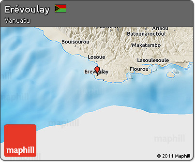 Shaded Relief Panoramic Map of Erévoulay