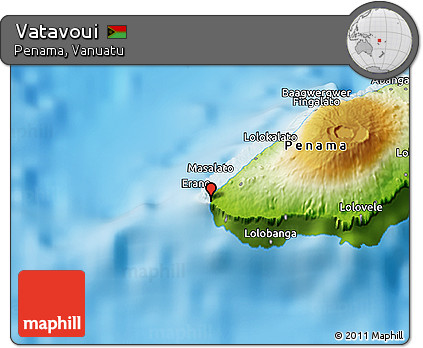 Physical 3D Map of Vatavoui