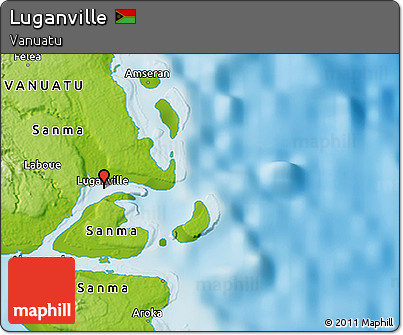 Physical 3D Map of Luganville