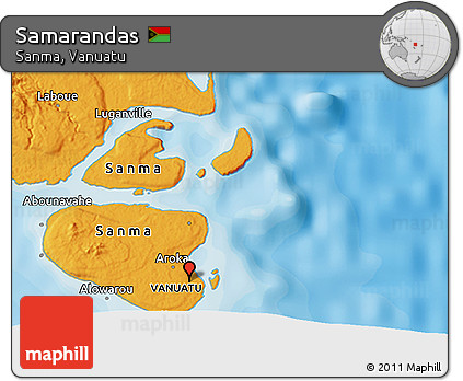 Political 3D Map of Samarandas