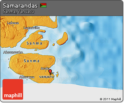 Political 3D Map of Samarandas