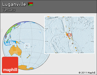 Political Location Map of Luganville