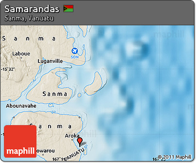 Shaded Relief Map of Samarandas