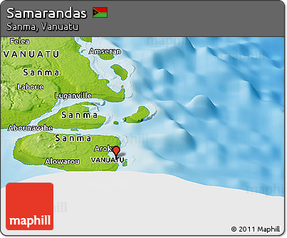 Physical Panoramic Map of Samarandas