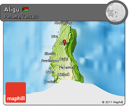 Physical 3D Map of Aligu