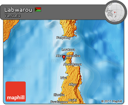 Political 3D Map of Labwarou