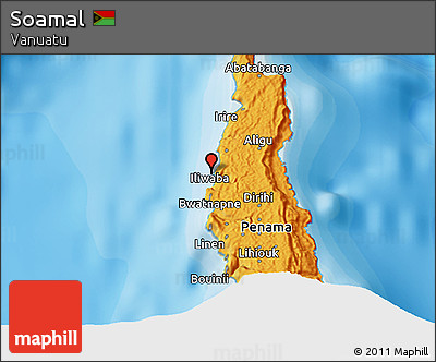 Political 3D Map of Soamal