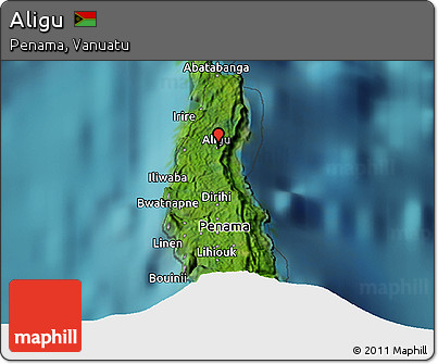 Satellite 3D Map of Aligu