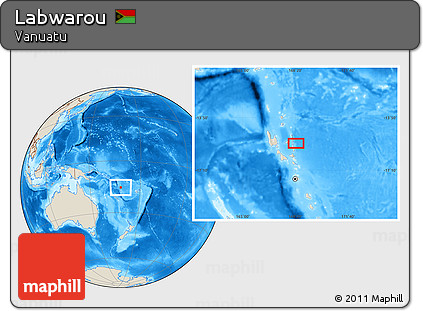 Shaded Relief Location Map of Labwarou