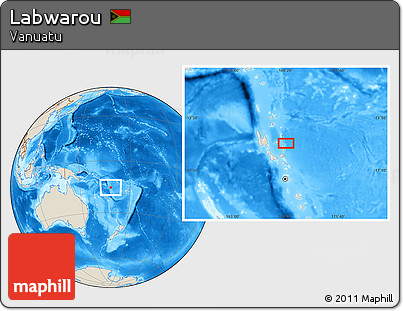Shaded Relief Location Map of Labwarou