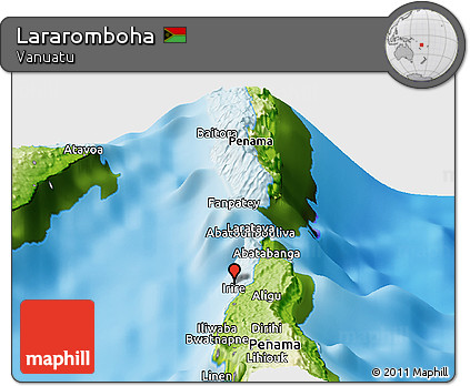 Physical Panoramic Map of Lararomboha