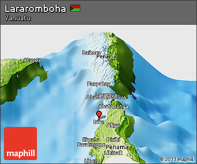 Physical Panoramic Map of Lararomboha