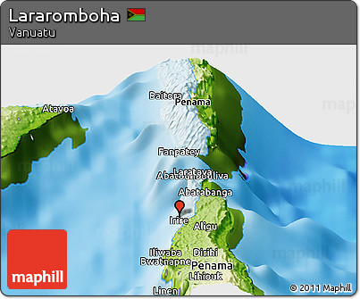 Physical Panoramic Map of Lararomboha