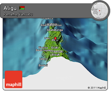 Satellite Panoramic Map of Aligu
