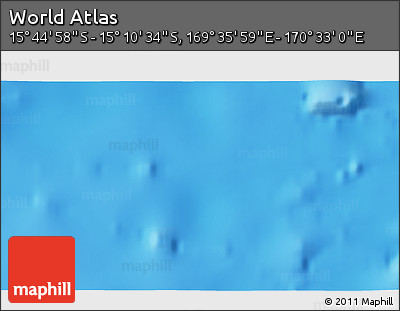 Physical 3D Map of the Area around 15° 27' 46" S, 170° 4' 29" E