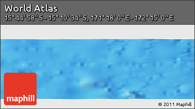 Physical Panoramic Map of the Area around 15° 27' 46" S, 171° 46' 30" E