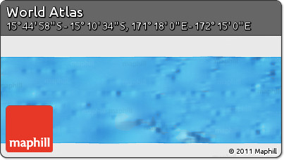 Physical Panoramic Map of the Area around 15° 27' 46" S, 171° 46' 30" E