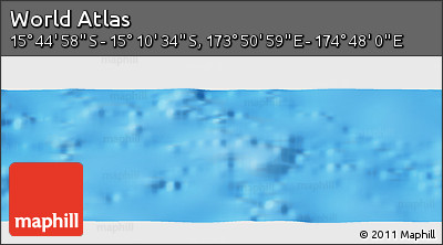 Physical Panoramic Map of the Area around 15° 27' 46" S, 174° 19' 29" E