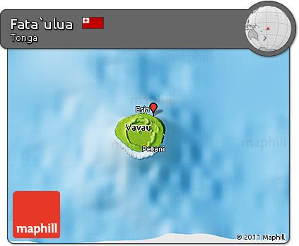 Physical 3D Map of Fata`ulua
