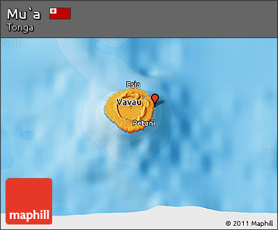 Political 3D Map of Mu`a