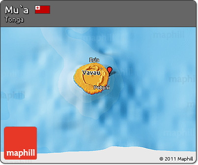 Political 3D Map of Mu`a