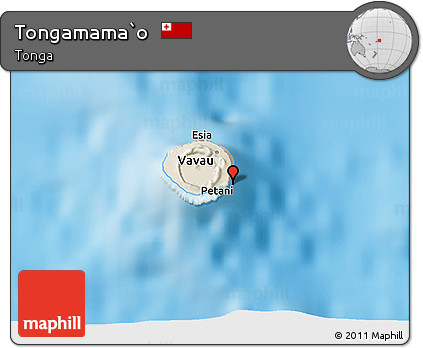 Shaded Relief 3D Map of Tongamama`o
