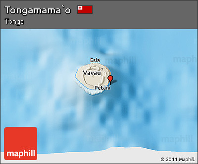 Shaded Relief 3D Map of Tongamama`o