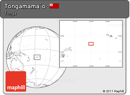 Blank Location Map of Tongamama`o