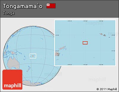 Gray Location Map of Tongamama`o