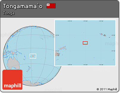 Gray Location Map of Tongamama`o
