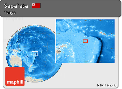 Shaded Relief Location Map of Sapa`ata