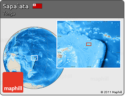 Shaded Relief Location Map of Sapa`ata