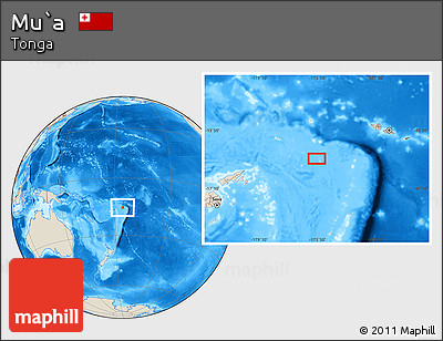 Shaded Relief Location Map of Mu`a