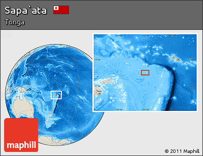 Shaded Relief Location Map of Sapa`ata