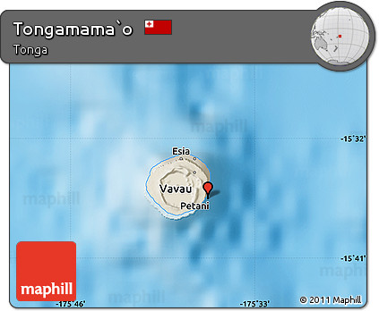 Shaded Relief Map of Tongamama`o