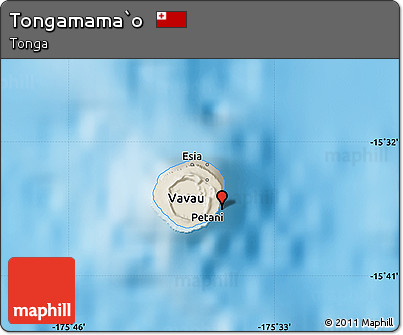 Shaded Relief Map of Tongamama`o
