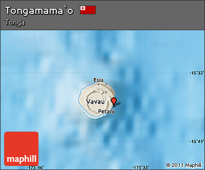 Shaded Relief Map of Tongamama`o