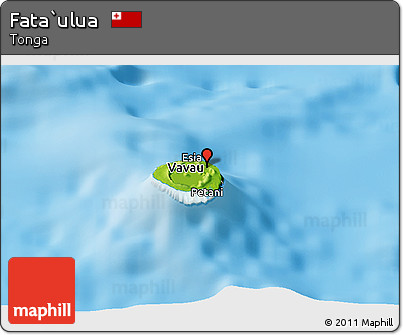 Physical Panoramic Map of Fata`ulua