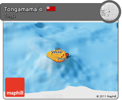 Political Panoramic Map of Tongamama`o