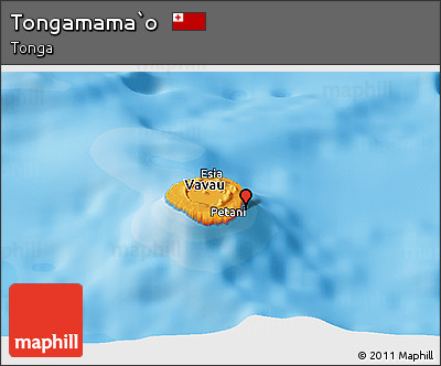 Political Panoramic Map of Tongamama`o