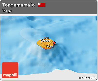 Political Panoramic Map of Tongamama`o