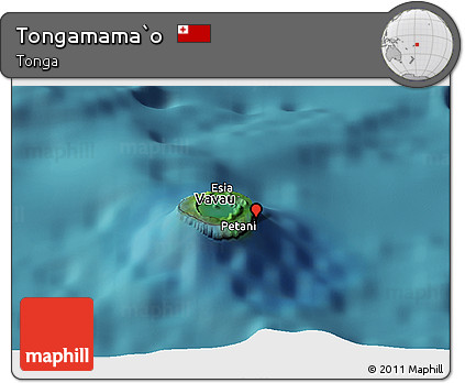 Satellite Panoramic Map of Tongamama`o