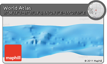 Physical Panoramic Map of the Area around 15° 27' 46" S, 176° 52' 30" E