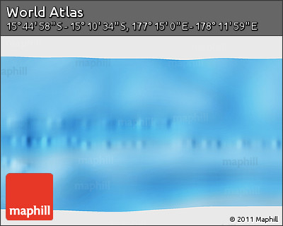 Physical 3D Map of the Area around 15° 27' 46" S, 177° 43' 29" E
