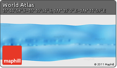 Physical Panoramic Map of the Area around 15° 27' 46" S, 177° 43' 29" E