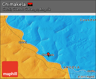 Political 3D Map of Chimakela