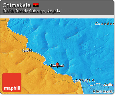 Political 3D Map of Chimakela