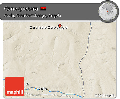 Shaded Relief 3D Map of Canequetera