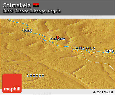 Physical Panoramic Map of Chimakela