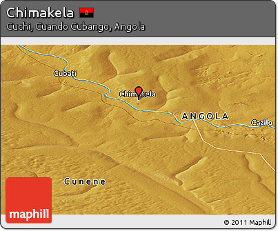 Physical Panoramic Map of Chimakela